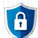 A shield icon with a padlock, symbolizing strong data protection and privacy.